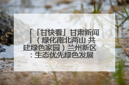 「甘快看」甘肃新闻丨（绿化南北两山 共建绿色家园）兰州新区：生态优先绿色发展 打造生态环保示范区