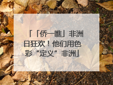「侨一瞧」非洲日狂欢！他们用色彩“定义”非洲