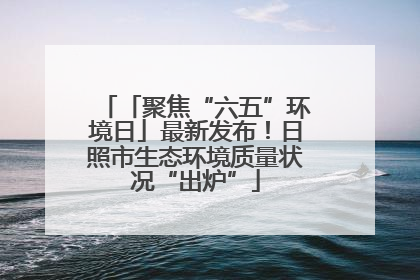 「聚焦“六五”环境日」最新发布！日照市生态环境质量状况“出炉”