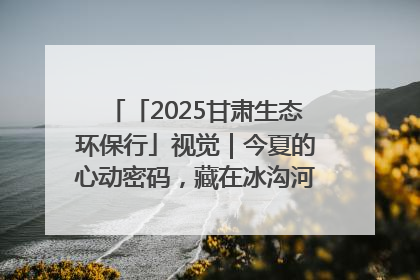 「2025甘肃生态环保行」视觉｜今夏的心动密码，藏在冰沟河的潋滟波光里