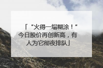 “火得一塌糊涂！”今日股价再创新高，有人为它彻夜排队