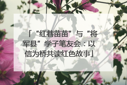 “红巷苗苗”与“将军县”学子笔友会：以信为桥共读红色故事
