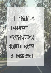 “维护本国利益” 斯洛伐克或将阻止欧盟对俄制裁