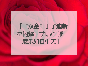 “双金”于子迪新星闪耀 “九冠”潘展乐如日中天