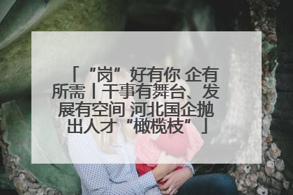 “岗”好有你 企有所需丨干事有舞台、发展有空间 河北国企抛出人才“橄榄枝”