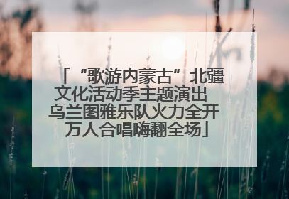 “歌游内蒙古”北疆文化活动季主题演出 乌兰图雅乐队火力全开 万人合唱嗨翻全场