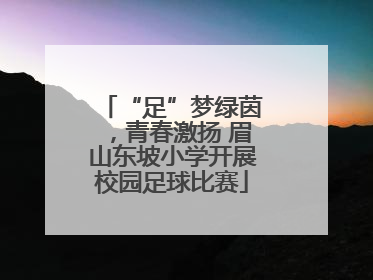“足”梦绿茵，青春激扬 眉山东坡小学开展校园足球比赛
