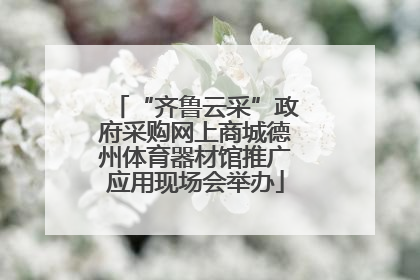 “齐鲁云采”政府采购网上商城德州体育器材馆推广应用现场会举办
