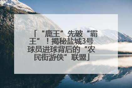“鹿王”先破“霸王”！揭秘盐城3号球员进球背后的“农民街游侠”联盟
