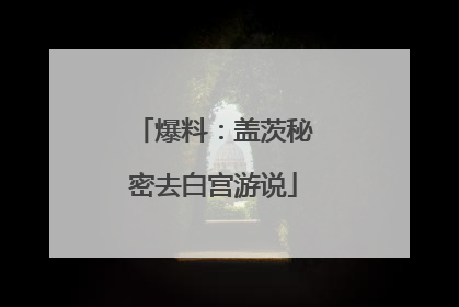 爆料：盖茨秘密去白宫游说