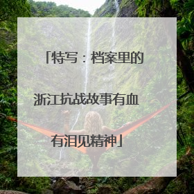 特写：档案里的浙江抗战故事有血有泪见精神