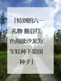 特别的六一礼物 随县红色阅读沙龙为军娃种下爱国种子