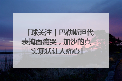 球关注｜巴勒斯坦代表掩面痛哭，加沙的真实现状让人痛心