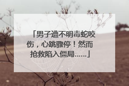 男子遭不明毒蛇咬伤，心跳骤停！然而抢救陷入僵局……