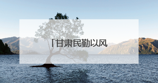 甘肃民勤以风治沙：用自然之力修复自然