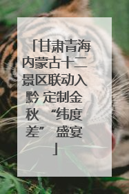 甘肃青海内蒙古十二景区联动入黔 定制金秋 “纬度差” 盛宴