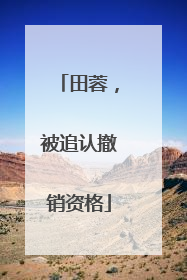 田蓉，被追认撤销资格