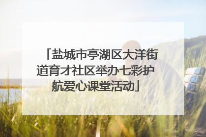 盐城市亭湖区大洋街道育才社区举办七彩护航爱心课堂活动