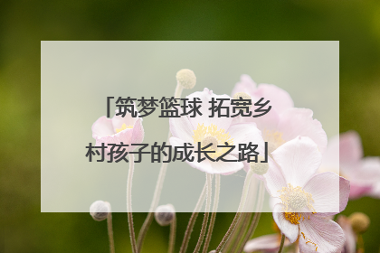 筑梦篮球 拓宽乡村孩子的成长之路