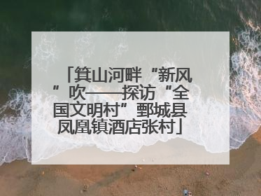 箕山河畔“新风”吹——探访“全国文明村”鄄城县凤凰镇酒店张村