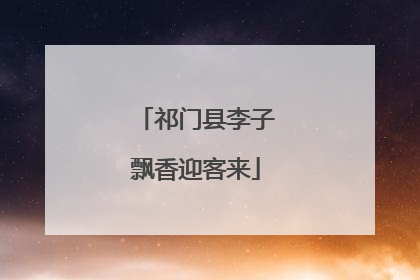 祁门县李子飘香迎客来