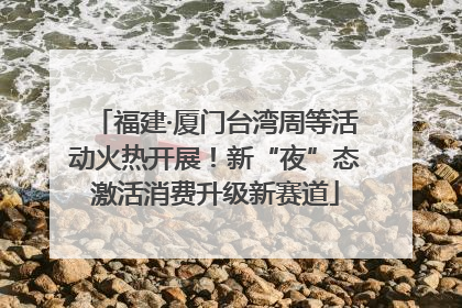 福建·厦门台湾周等活动火热开展！新“夜”态激活消费升级新赛道
