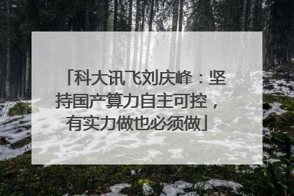 科大讯飞刘庆峰：坚持国产算力自主可控，有实力做也必须做