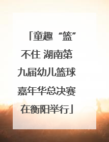 童趣“篮”不住 湖南第九届幼儿篮球嘉年华总决赛在衡阳举行
