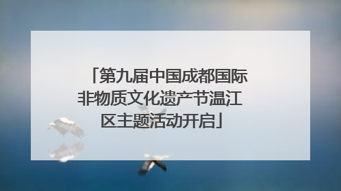 第九届中国成都国际非物质文化遗产节温江区主题活动开启