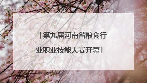 第九届河南省粮食行业职业技能大赛开幕
