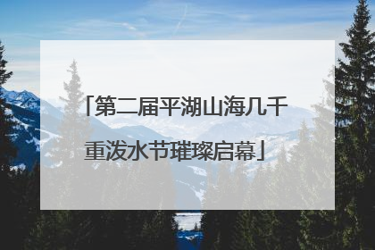 第二届平湖山海几千重泼水节璀璨启幕
