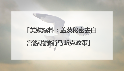 美媒爆料：盖茨秘密去白宫游说撤销马斯克政策