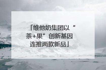 维他奶集团以“茶+果”创新基因连推两款新品