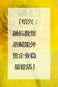 绍兴：融杭数贸港赋能外贸企业稳量提质
