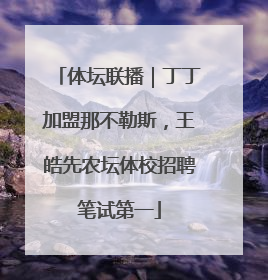 体坛联播｜丁丁加盟那不勒斯，王皓先农坛体校招聘笔试第一