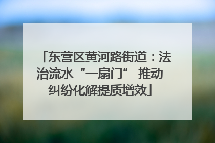 东营区黄河路街道：法治流水“一扇门” 推动纠纷化解提质增效