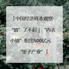 中国经济样本观察·“镇”了不起｜“内衣小镇”织出500亿元“里子产业”