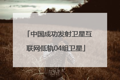 中国成功发射卫星互联网低轨04组卫星