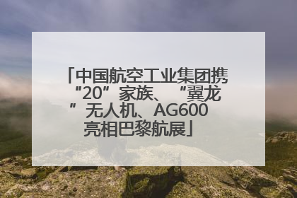 中国航空工业集团携“20”家族、“翼龙”无人机、AG600亮相巴黎航展