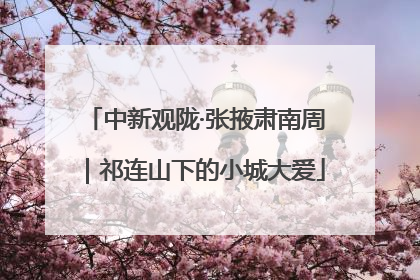 中新观陇·张掖肃南周｜祁连山下的小城大爱