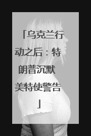 乌克兰行动之后：特朗普沉默 美特使警告