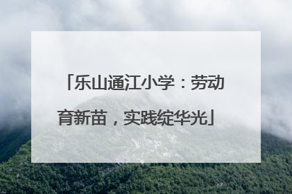 乐山通江小学：劳动育新苗，实践绽华光