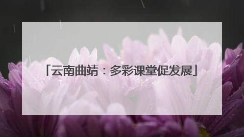 云南曲靖：多彩课堂促发展