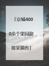京城4000余个果园迎接采摘客