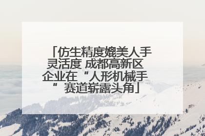 仿生精度媲美人手灵活度 成都高新区企业在“人形机械手”赛道崭露头角