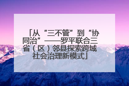 从“三不管”到“协同治”——罗平联合三省（区）邻县探索跨域社会治理新模式