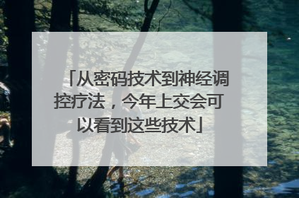 从密码技术到神经调控疗法，今年上交会可以看到这些技术