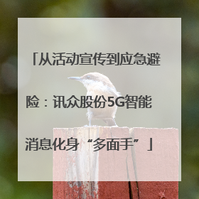 从活动宣传到应急避险：讯众股份5G智能消息化身“多面手”