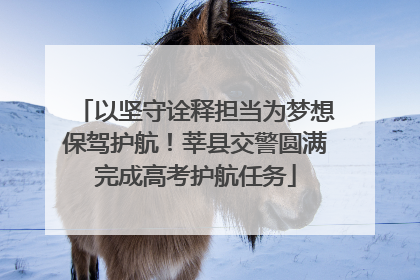 以坚守诠释担当为梦想保驾护航！莘县交警圆满完成高考护航任务