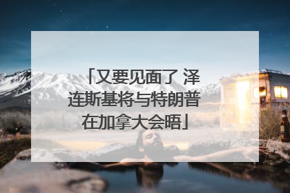 又要见面了 泽连斯基将与特朗普在加拿大会晤